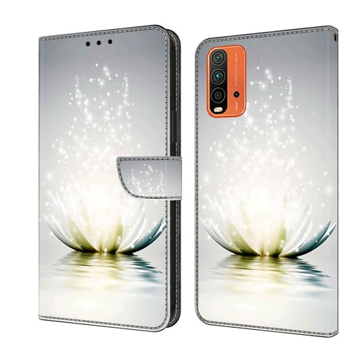 Xiaomi Redmi 9T Crystal 3D Shockproof Protective Leather Phone Case - Light Lotus