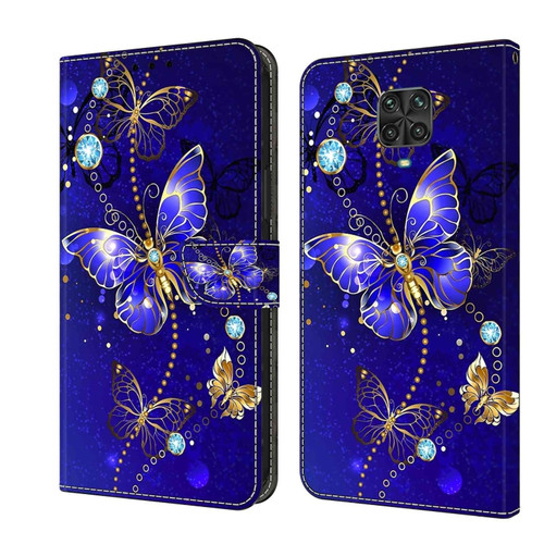 Xiaomi Redmi Note 9 Pro Crystal 3D Shockproof Protective Leather Phone Case - Diamond Butterfly