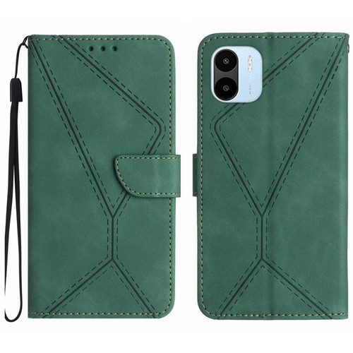 Xiaomi Redmi A1 / A2 Stitching Embossed Leather Phone Case - Green