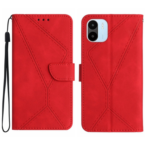 Xiaomi Redmi A1 / A2 Stitching Embossed Leather Phone Case - Red