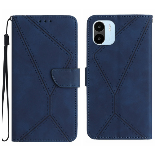 Xiaomi Redmi A1+ / A2+ Stitching Embossed Leather Phone Case - Blue