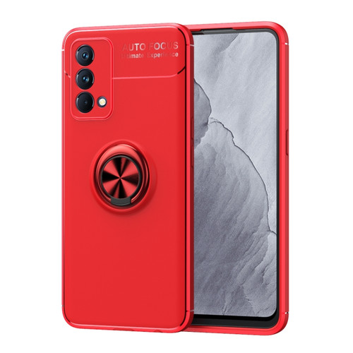 OPPO Realme GT Master Metal Ring Holder 360 Degree Rotating TPU Case - Red