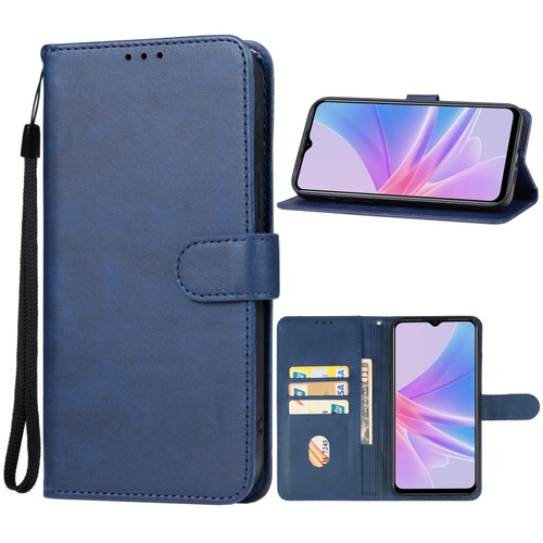 OPPO A78 5G Leather Phone Case - Blue