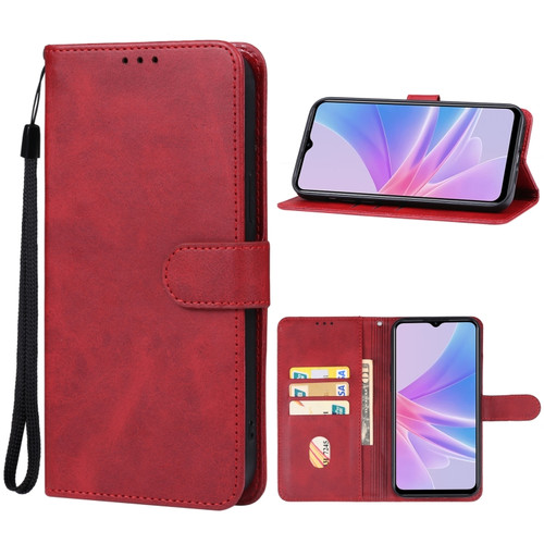 OPPO A78 5G Leather Phone Case - Red