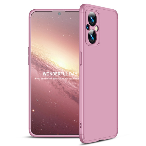 OPPO Reno7 Z 5G / A96 5G / Reno7 Lite / F21 Pro 5G / OnePlus Nord N20 5G GKK Three Stage Splicing Full Coverage PC Phone Case - Rose Gold