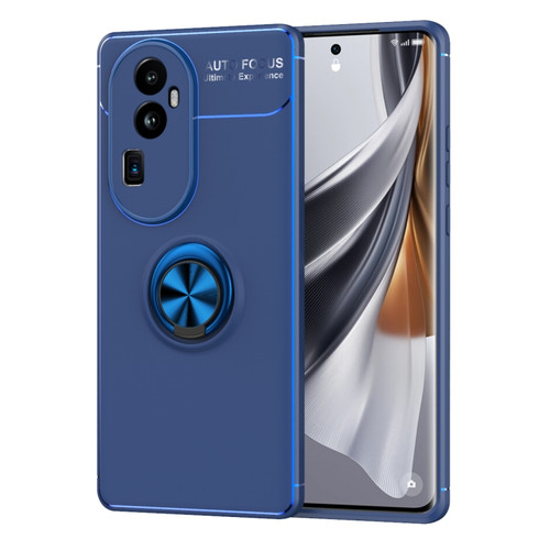 OPPO Reno10 Pro+ Metal Ring Holder TPU Phone Case - Blue