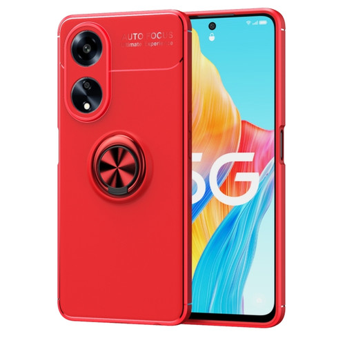 OPPO A1 5G Metal Ring Holder TPU Phone Case - Red