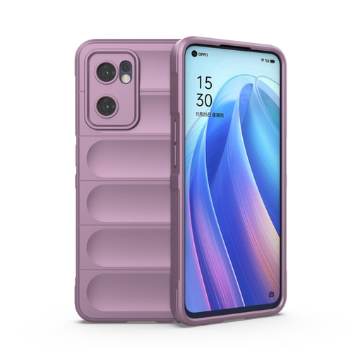 OPPO Reno7 5G Global / Find X5 Lite Magic Shield TPU + Flannel Phone Case - Purple