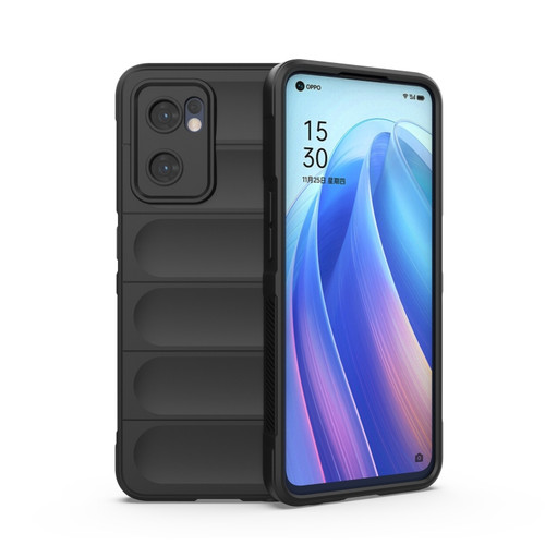 OPPO Reno7 5G Global / Find X5 Lite Magic Shield TPU + Flannel Phone Case - Black