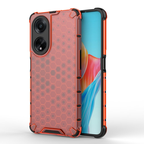 OPPO A98 5G / A1 5G Shockproof Honeycomb Phone Case - Red