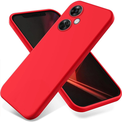 OPPO K11x 5G Pure Color Liquid Silicone Shockproof Phone Case - Red