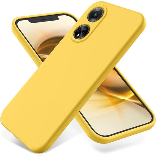 OPPO F23 5G / A98 5G / A1 5G Pure Color Liquid Silicone Shockproof Phone Case - Yellow