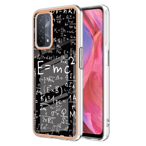 OPPO A74 / A93 5G / A54 5G / A93s 5G Electroplating Marble Dual-side IMD Phone Case - Equation