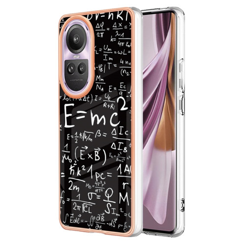 OPPO Reno10 Pro 5G Global Electroplating Marble Dual-side IMD Phone Case - Equation