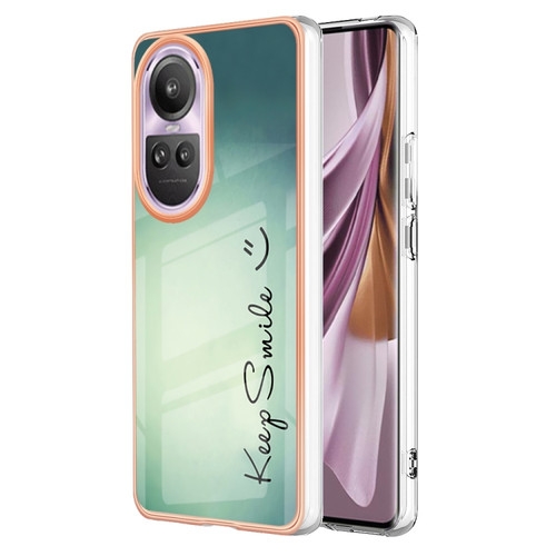 OPPO Reno10 Pro 5G Global Electroplating Marble Dual-side IMD Phone Case - Smile