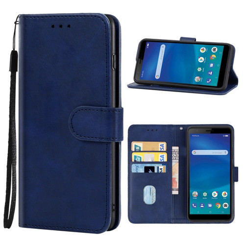 Leather Phone Case ZTE Blade L210 - Blue