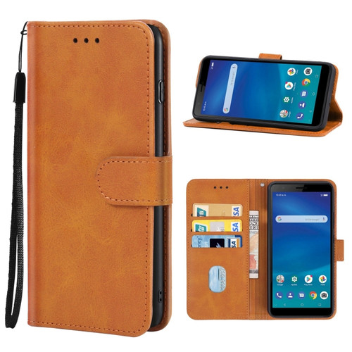 Leather Phone Case ZTE Blade L210 - Brown