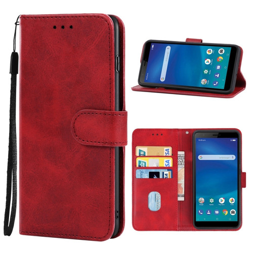 Leather Phone Case ZTE Blade L210 - Red