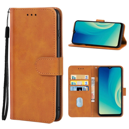 ZTE Blade A52 Leather Phone Case - Brown