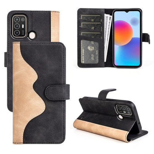 ZTE Blade A52 Stitching Horizontal Flip Leather Phone Case - Black