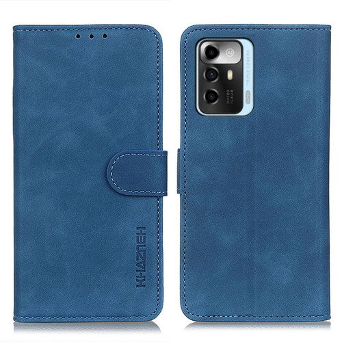 ZTE Blade A72 5G KHAZNEH Retro Texture Leather Phone Case - Blue
