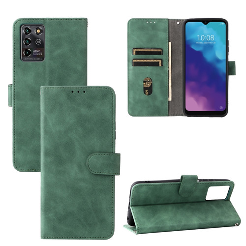 ZTE Blade V30 Vita Solid Color Skin Feel Magnetic Buckle Horizontal Flip Calf Texture PU Leather Case with Holder & Card Slots & Wallet - Green