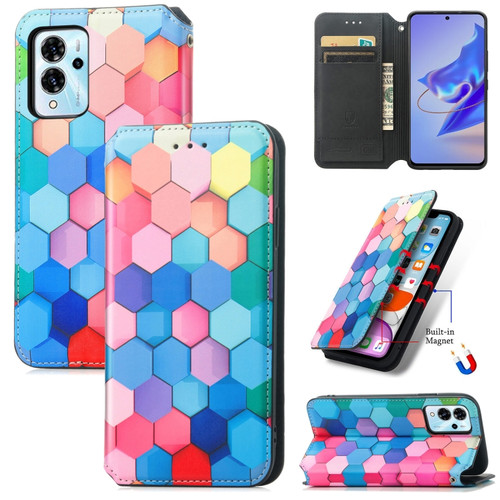 ZTE Blade V40 Pro CaseNeo Colorful Magnetic Leather Phone Case - Colorful Cube