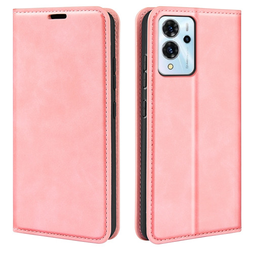 ZTE Blade V40 Pro Retro-skin Magnetic Suction Leather Phone Case - Pink