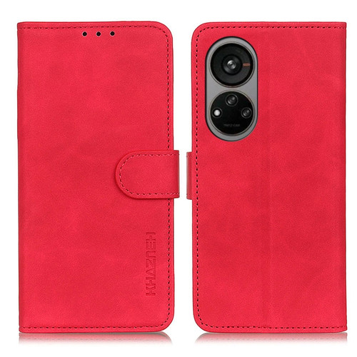 ZTE Blade V40S KHAZNEH Retro Texture Leather Phone Case - Red