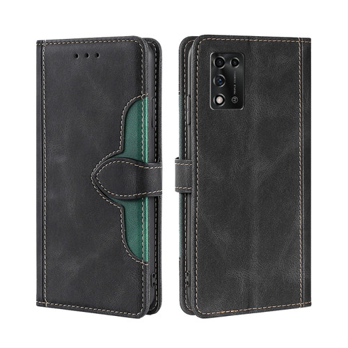 ZTE Libero 5G III 5G Skin Feel Magnetic Buckle Leather Phone Case - Black