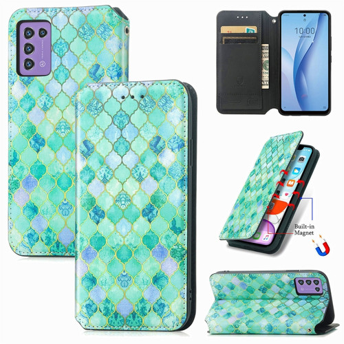 ZTE Libero 5G III CaseNeo Colorful Magnetic Leather Phone Case - Emerald