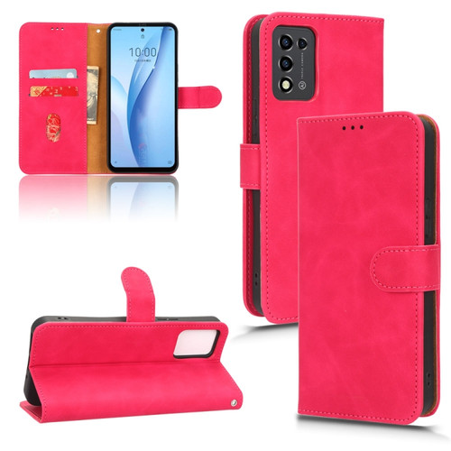 ZTE Libero 5G III Skin Feel Magnetic Flip Leather Phone Case - Rose Red