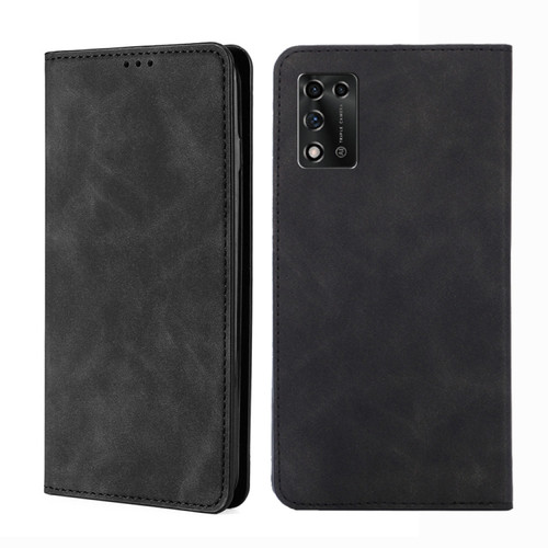 ZTE Libero 5G III Skin Feel Magnetic Horizontal Flip Leather Phone Case - Black