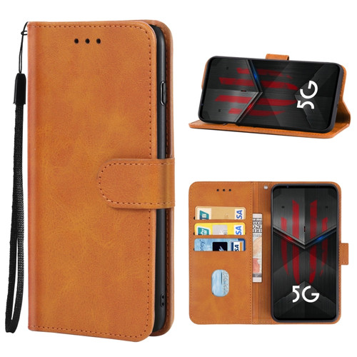 ZTE nubia Red Magic 5S Leather Phone Case - Brown