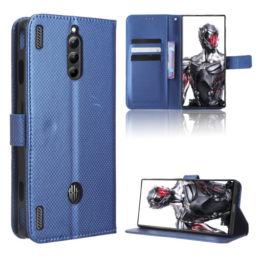 ZTE nubia Red Magic 8 Pro / 8 Pro+ Diamond Texture Leather Phone Case - Blue