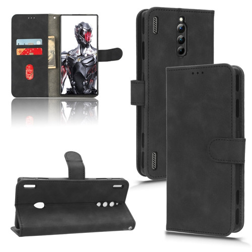 ZTE nubia Red Magic 8 Pro 5G Skin Feel Magnetic Flip Leather Phone Case - Black