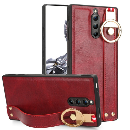 ZTE nubia Red Magic 8 Pro+ Wristband Leather Back Phone Case - Red