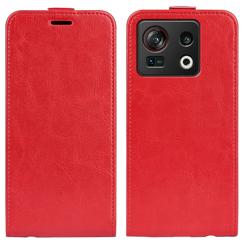 ZTE Nubia Z40S Pro R64 Texture Single Vertical Flip Leather Phone Case - Red