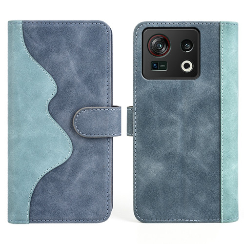 ZTE Nubia Z40S Pro Stitching Horizontal Flip Leather Phone Case - Blue