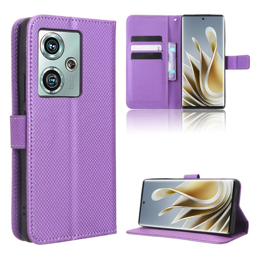 ZTE nubia Z50 Diamond Texture Leather Phone Case - Purple