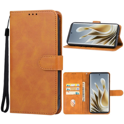 ZTE nubia Z50 Leather Phone Case - Brown