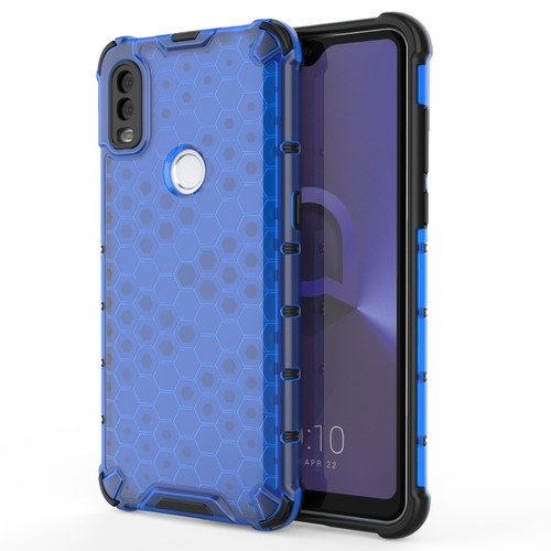 Alcatel 1V - 2020 Shockproof Honeycomb PC + TPU Case - Blue