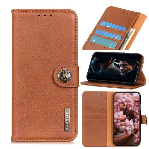 Alcatel 1B 2020 /Alcatel 1A 2020 Cowhide Texture PU + TPU Horizontal Flip Leather Case with Holder & Card Slots & Wallet - Brown