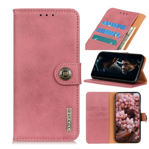 Alcatel 1B 2020 /Alcatel 1A 2020 Cowhide Texture PU + TPU Horizontal Flip Leather Case with Holder & Card Slots & Wallet - Pink