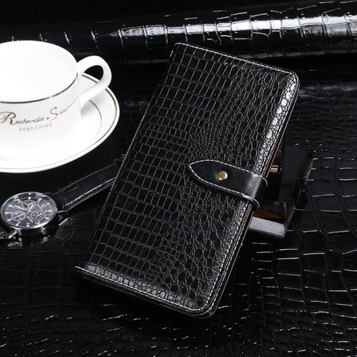 Alcatel 1 2021 idewei Crocodile Texture Horizontal Flip Leather Case with Holder & Card Slots & Wallet - Black