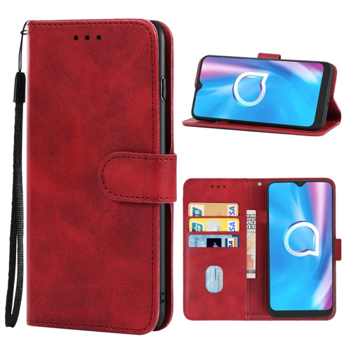 Leather Phone Case Alcatel 1SE 2020 - Red