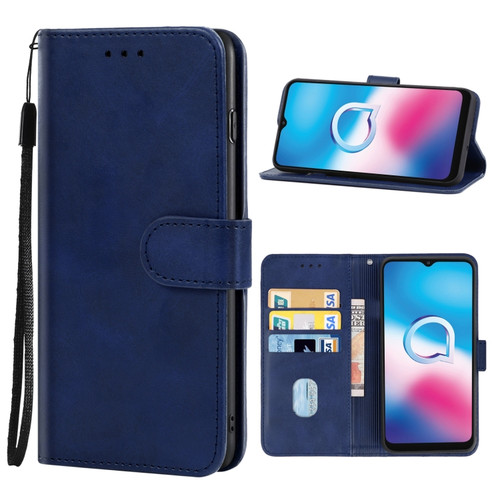 Leather Phone Case Alcatel 3X - 2020 - Blue