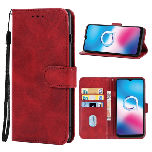 Leather Phone Case Alcatel 3X - 2020 - Red