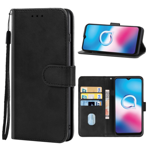 Leather Phone Case Alcatel 3X - 2020 - Black