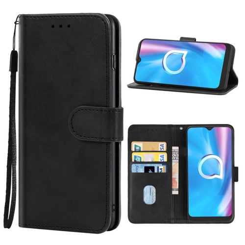 Leather Phone Case Alcatel 1SE 2020 - Black